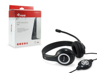 EQuip 245301 USB Headset Black