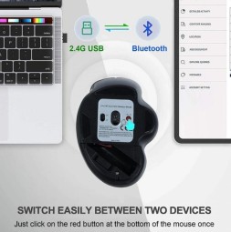 EQuip 6-Button Dual Mode Wireless Mouse Black
