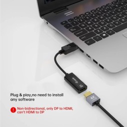 EQuip DP to HDMI male/famale Video Adapter 4K 0,15m Black