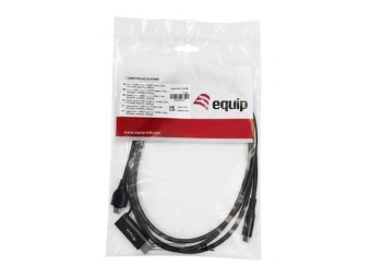 EQuip 2 in 1 USB-C to C + HDMI Cable 4K/60Hz 3m Black