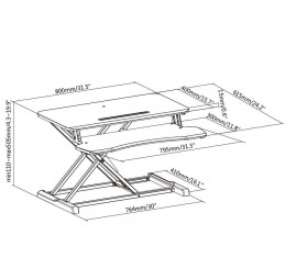 EQuip Ergonomic Sit/Stand Riser Black