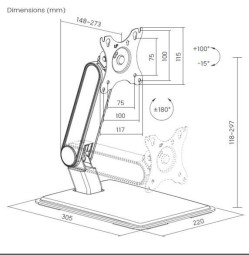 EQuip Foldable Touch Screen Monitor Stand 17-32