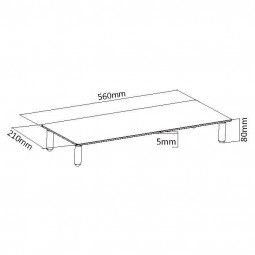 EQuip Glass Desktop Monitor Stand