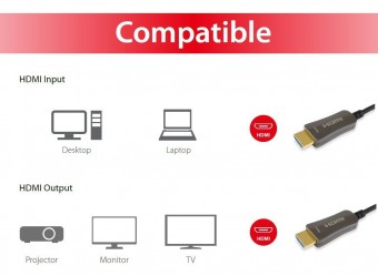 EQuip HDMI 2.0 Active Optical Cable AM/AM 70m 4K/60Hz Black