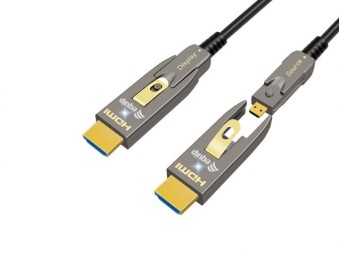 EQuip HDMI 2.0 Detachable Type D + A Active Optical Cable 4K/60Hz 20m Grey