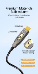 EQuip HDMI 2.0 Detachable Type D + A Active Optical Cable 4K/60Hz 30m Grey