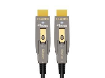 EQuip HDMI 2.1 Detachable Type D + A Active Optical Cable 8K/60Hz 30m Grey