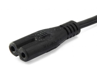 EQuip High Quality Power Cord C7 to 2pin Euro 1,8m Black