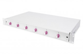 Digitus FO splice box, 1U, equipped, 6x LC DX, OM4