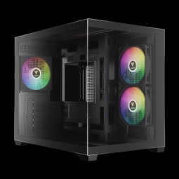 Gamdias Aura GC10M V2 ARGB Tempered Glass Black