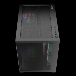 Gamdias Aura GC10M V2 ARGB Tempered Glass Black