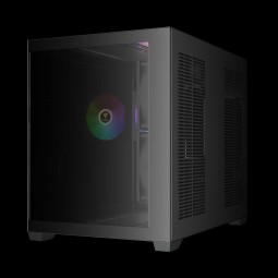 Gamdias Aura GC10M V2 ARGB Tempered Glass Black
