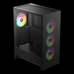 Gamdias Aura GC15 ARGB Tempered Glass Black