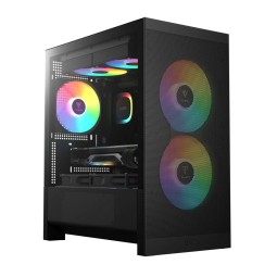 Gamdias Aura GC15M ARGB Tempered Glass Black