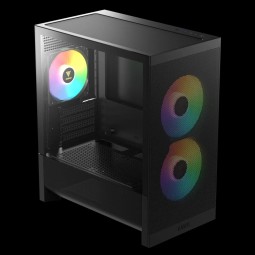 Gamdias Aura GC15M ARGB Tempered Glass Black