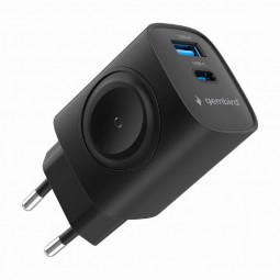 Gembird 2-in-1 20W Apple Watch + phone fast charger Black