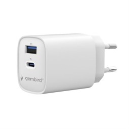 Gembird 2-Port 30W USB Fast Charger White