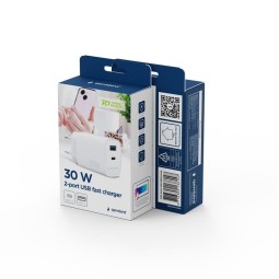 Gembird 2-Port 30W USB Fast Charger White