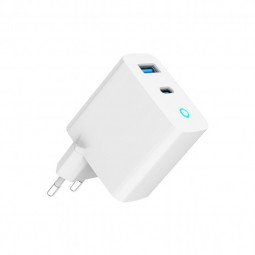 Gembird 2-Port 65W USB Fast Charger White