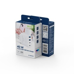 Gembird 4-port 40W GaN USB PowerDelivery fast charger White