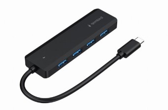Gembird 4-portos USB3.1 Type-C HUB Black