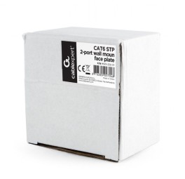 Gembird CAT6 STP 2-port wall mount face plate