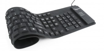 Gembird Flexible Keyboard & OTG adapter Black US