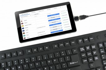 Gembird Flexible Keyboard & OTG adapter Black US