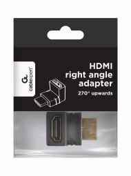 Gembird HDMI right angle adapter 270° upwards Black