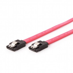 Gembird SATA III Data Cable With Metal Clips 30cm Red