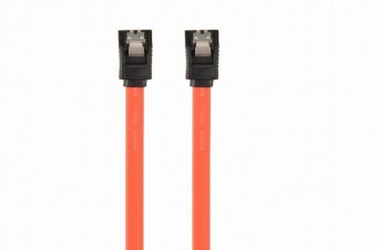 Gembird SATA III Data Cable With Metal Clips 30cm Red