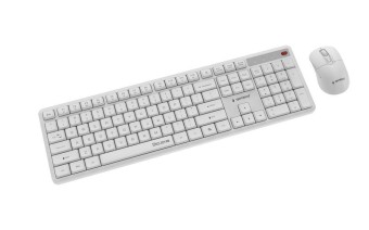 Gembird KBS-WMS-01-W Silent key Pro Business Wireless Keyboard Combo White US