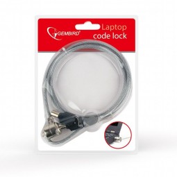 Gembird LK-K-01 Cable lock for notebooks key lock 1,8m Grey
