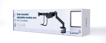 Gembird MA-DA2-04 Desk mounted adjustable monitor arm for 2 monitors 17