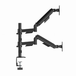 Gembird MA-DA2P-02 Adjustable desk 2-display mounting arm 17”-32” Black