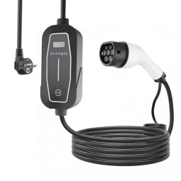 Gembird Mobile EV Charger Schuko to Type 2, 16A 1-phase (3.7 KW) 5m Black