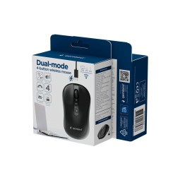 Gembird MUSW2-4B-01 Dual-Mode Wireless Bluetooth Mouse Black