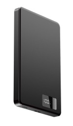 Gembird PB05-WPC15M-LCD-01 5000mAh Wireless PowerBank Black