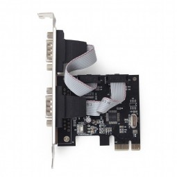 Gembird SPC-22 2 serial port PCI-Express add-on card, with extra low-profile bracket
