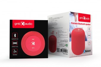 Gembird SPK-BT-15-R Portable Bluetooth Speaker Red