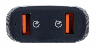 Gembird TA-U2QC3-CAR-01 2port USB Car Fast Charger QC3.0 36W Black