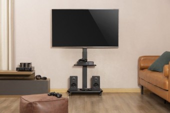 Gembird TVS-75S-02 TV floor stand with caster wheels 37