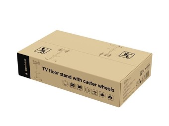 Gembird TVS-75S-02 TV floor stand with caster wheels 37