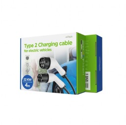 Gembird Type 2 32A 3-phase Charging cable 4m Black