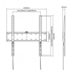 Gembird WM-55F-02 Fixed TV Wall Mount 32”-55