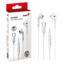 Genius HS-M365 USB-C Wired Headset White