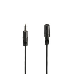 Hama 3.5 mm Jack Plug / Socket Stereo Audio Cable 2m Black