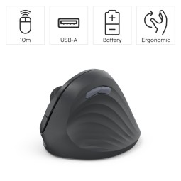 Hama EWM-500R Wireless Ergonomic Vertical Mouse Black