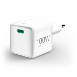 Hama Fast Charger GaN USB-C Super Mini Charger PD 100W White