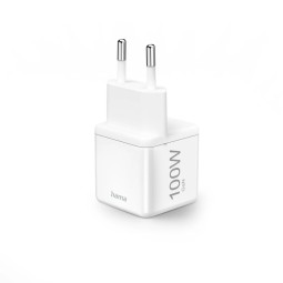 Hama Fast Charger GaN USB-C Super Mini Charger PD 100W White